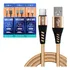 Kit 3 Cabos Carregador Rápido Celular 2 Metros Usb Tipo C Cor Coloridos