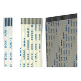 Kit 3 Cabos Flat 5 15 E 34 Vias Para Som Sony Lbt A495