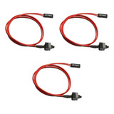 Kit 3 Cabos Interruptor 70cm Power Sw Reset Botão On Off Atx