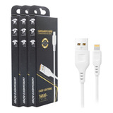 Kit 3 Cabos Usb Carregador Para iPhone iPad Turbo 1 Metro