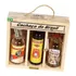 Kit 3 Cachaças Do Brasil 50ml Na Caixa Souvenir Artesanato