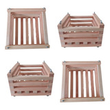 Kit 3 Cachepot Madeira Quadrado Orquídeas Plantas Tamg 25x25 Cor Natural Quadrado 25x25