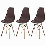 Kit 3 Cadeiras Charles Eames Eiffel Fendi Base Fendi 