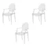 Kit 3 Cadeiras Louis Ghost Transparente Policarbonato Sala C