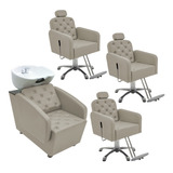 Kit 3 Cadeiras Reclina