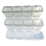 Kit 3 Caixa Organizador 28 Divisórias Pedrarias Unhas Strass Cor Transparente
