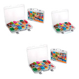 Kit 3 Caixa Organizadora Com Divisórias Móveis 38 7x5x29 6