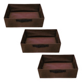 Kit 3 Caixa Organizadora Dobrável P Livro Brinquedo Roupa
