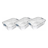 Kit 3 Caixas Organizadora Multiuso Transparente 6 Litros