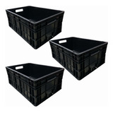Kit 3 Caixas Plásticas Hortifrúti Agrícola Organizadora 45 3