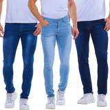 Kit 3 Calça Jeans Masculina Slim