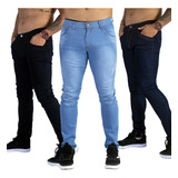 Kit 3 Calça Jeans Masculina Slim