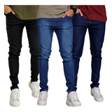 Kit 3 Calça Jeans Tradiconal Masculina N skinny P Trabalho