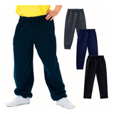 Kit 3 Calça Kyly Infantil Moletom Flanelada Frio Menino