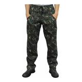 Kit 3 Calça Pesca E Caça Brim azul camuflada