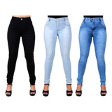 Kit 3 Calças Jeans Feminina Skinny