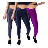 Kit 3 Calças Legging Leg Fitness