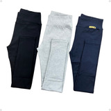 Kit 3 Calças Legging Plus Size Cotton algodão G1 Ao G3