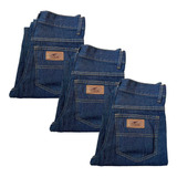 Kit 3 Calças Masculina Jeans Rural Costura Reforçada 