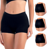 Kit 3 Calcinha Short Segunda Pele Sem Costura Microfibra She