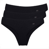 Kit 3 Calcinha Tanga Sem Costura Corte A Laser