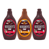 Kit 3 Calda De Chocolate E Caramelo Hershey s Syrup 680 Gr