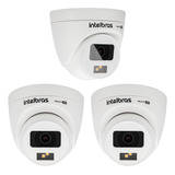 Kit 3 Câmeras 2 Megas 20m Vhd 1220 D Full Color G7 Intelbras