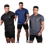 Kit 3 Camisa Camiseta Masculino De Academia Dry Fit
