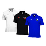 Kit 3 Camisa Carros Importados Polo Malha Piquet Camiseta