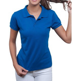 Kit 3 Camisa Polo Piquet Feminina Plus Size Xg Camiseta