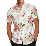 Kit 3 Camisa Social Masculina Floral