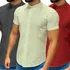 Kit 3 Camisa Social Masculina Manga Curta Gola Padre Luxo