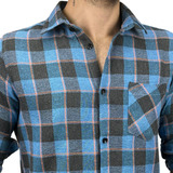 Kit 3 Camisa Social Masculina Slim Fit Xadrez
