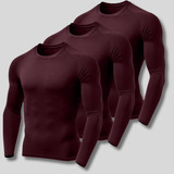 Kit 3 Camisa Térmica Segunda Pele Proteção Solar Uv Dry Fit