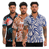 Kit 3 Camisa Tropical