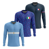 Kit 3 Camisa Uv Dry Futebol