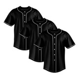Kit 3 Camisas Baseball Básica Ultra