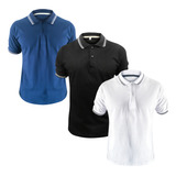 Kit 3 Camisas Camisetas Gola Polo
