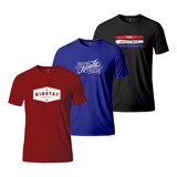 Kit 3 Camisas Camisetas Masculinas Sb 100 Algodão P Ao Gg