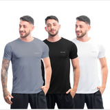 Kit 3 Camisas Dry Fit Academia Esportiva Com Proteção Uv