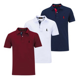 Kit 3 Camisas Gola