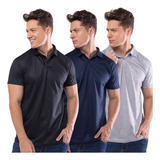 Kit 3 Camisas Gola