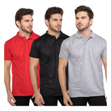 Kit 3 Camisas Gola