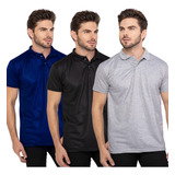 Kit 3 Camisas Gola Polo Masculina Blusa Slim Atacado Piquet