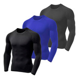 Kit 3 Camisas Manga Comprida Térmica Proteção Uv 50 