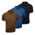 Kit 3 Camisas Polo Com Bolso Piquet Com Listras Verticais