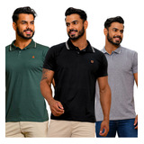 Kit 3 Camisas Polo