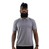 Kit 3 Camisas Polo Masculina Gola Atacado Uniforme Bordar -BR- Alfa- M- Regular- Preto-