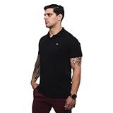 Kit 3 Camisas Polo Masculina TRV Slim Fit Em Petit Piquet Cor-Preto-Tamanho-GG