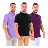 Kit 3 Camisas Polo